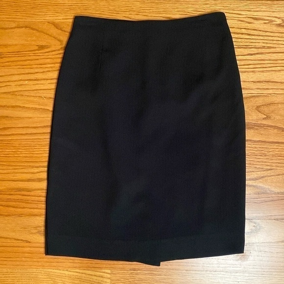 Garfield and Marks black on black striped pencil Skirt Straight short Size 4 - Picture 10 of 10
